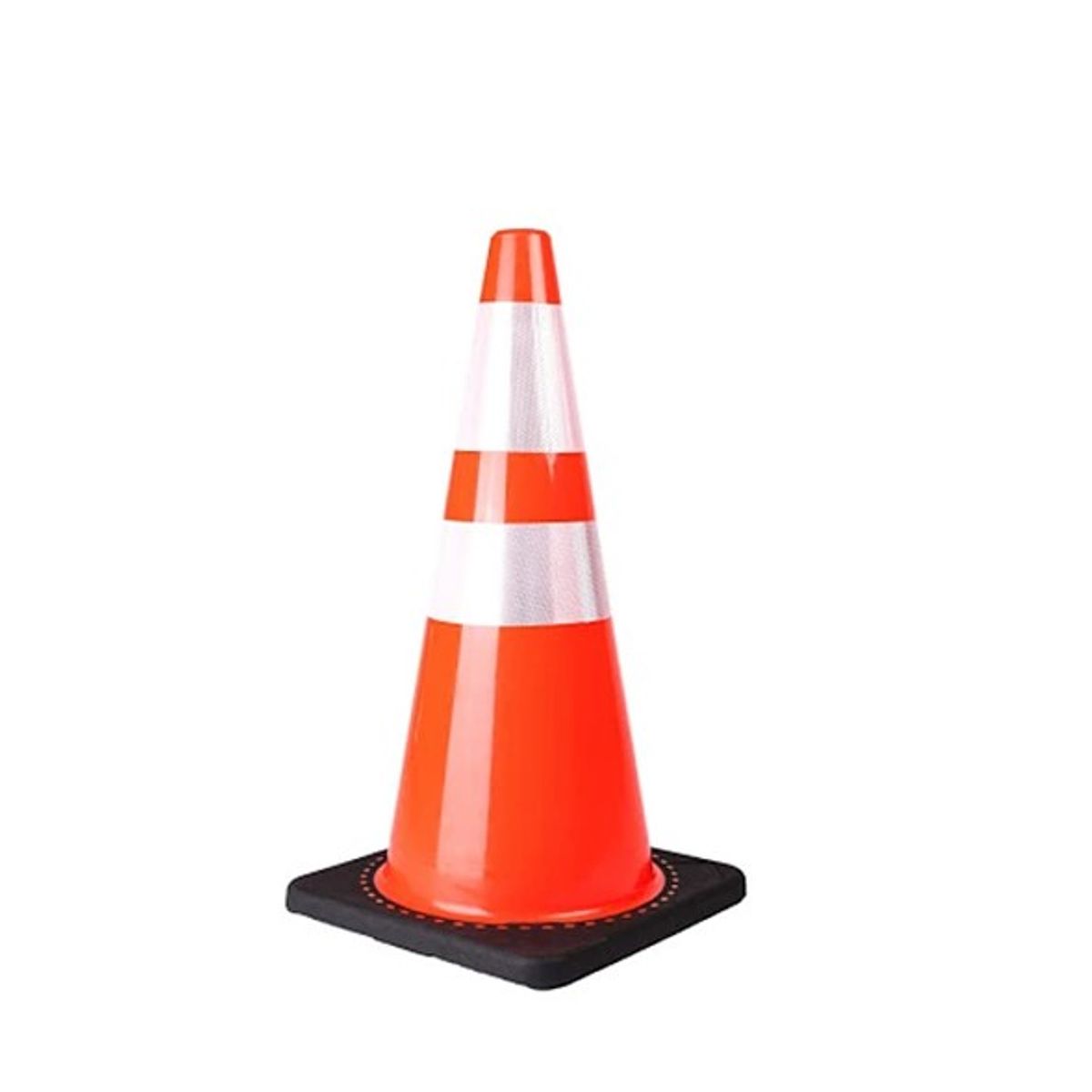 VORTEX - Cono de señalización 70 cm Naranjo con Base Negra