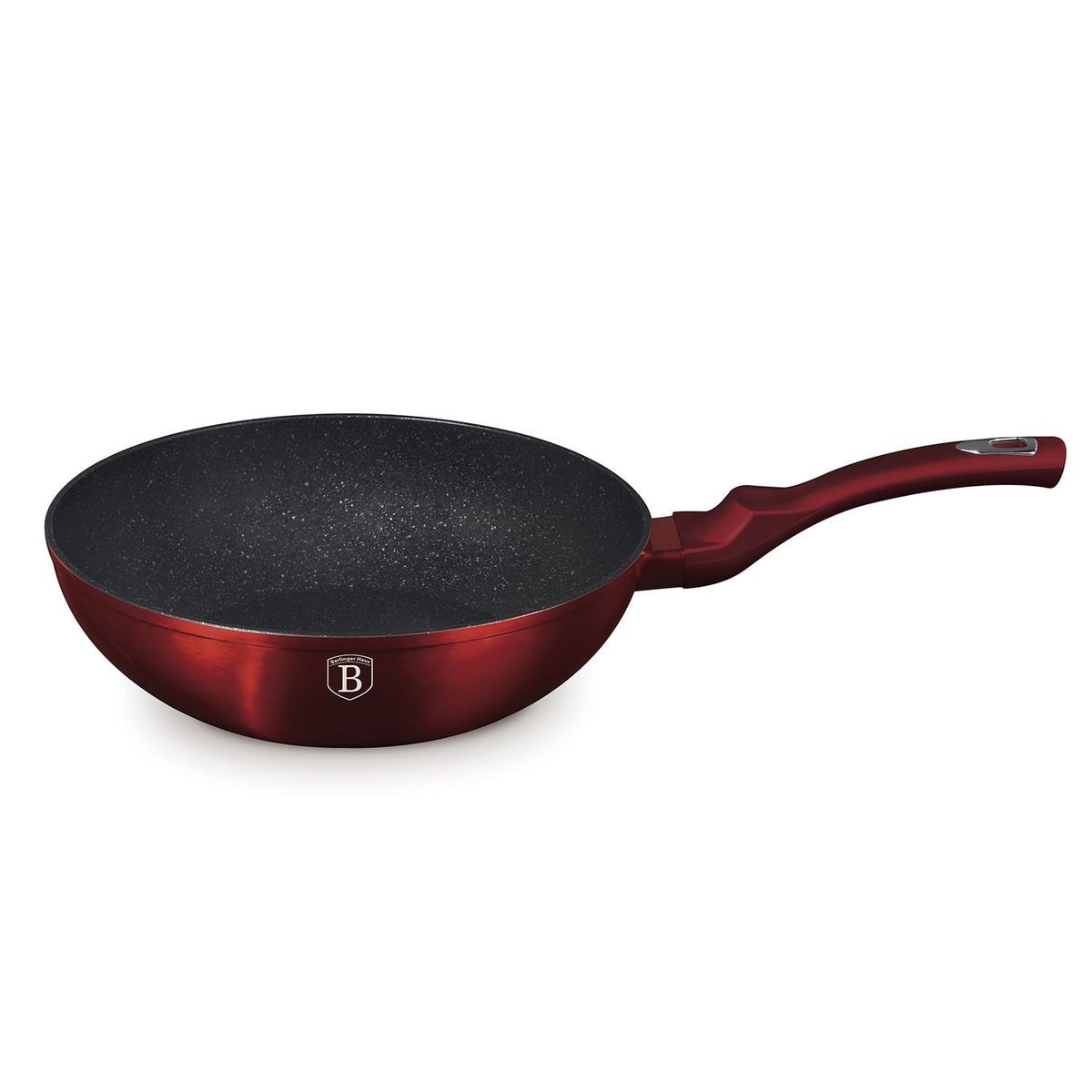 BERLINGER HAUS - WOK 28 CM METALLIC LINE BURGUNDY EDITION ANTIADHERENTE  3,2 LTS
