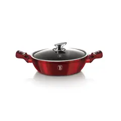 BERLINGER HAUS - OLLA CON TAPA 2 PZS 28 CM METALLIC LINE BURGUNDY EDITION ANTIADHERENTE