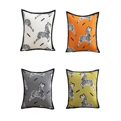 GENERICO - Pack 4 Fundas de Cojín 45x45 cm Diseño Animales 15nd1