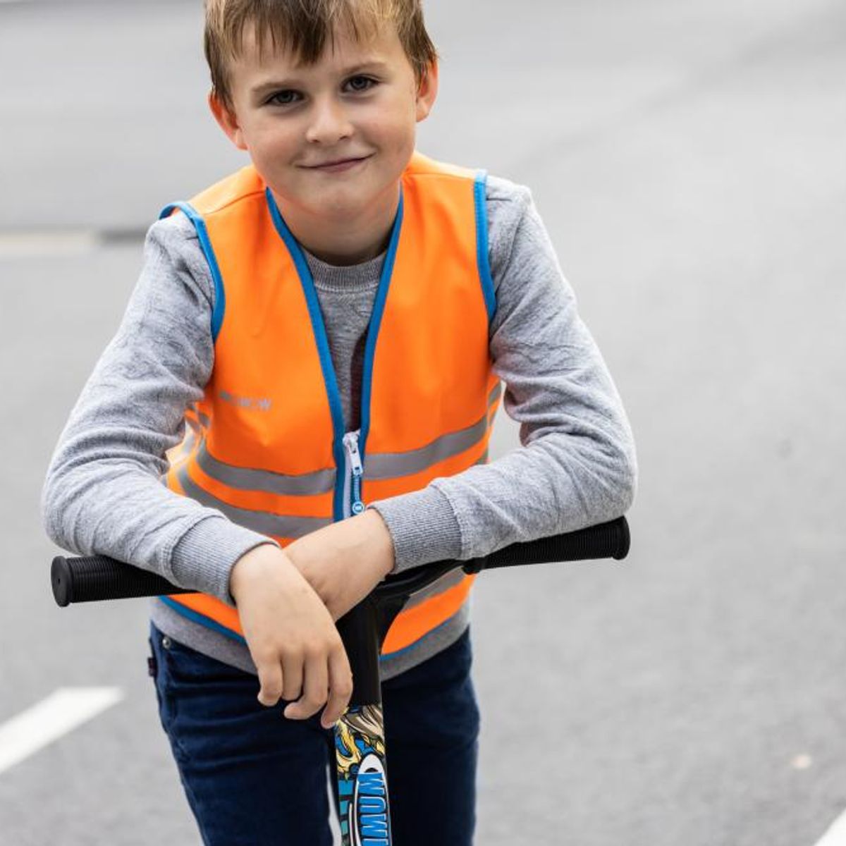 WOWOW - Chaleco Reflectante para Niños FUN (Naranjo) - M