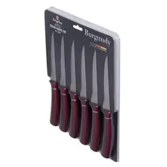 BERLINGER HAUS - SET DE CUCHILLOS 6 PZS BURGUNDY EDITION ACERO INOXIDABLE