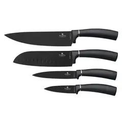 BERLINGER HAUS - SET DE CUCHILLOS 4 PZS METALLIC LINE CARBON PRO ACERO INOXIDABLE