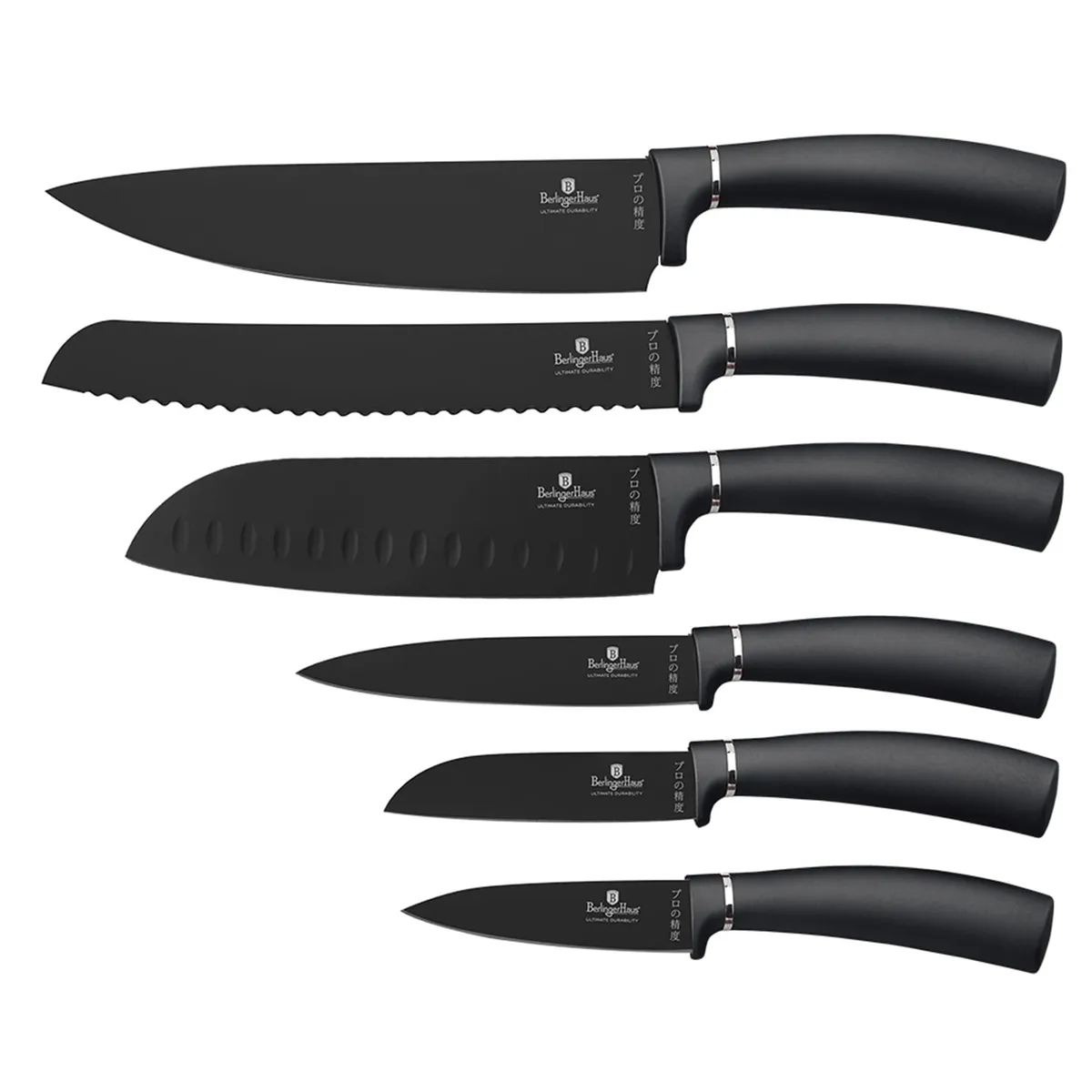 BERLINGER HAUS - SET DE CUCHILLOS 6 PZS BURGUNDY EDITION ACERO INOXIDABLE