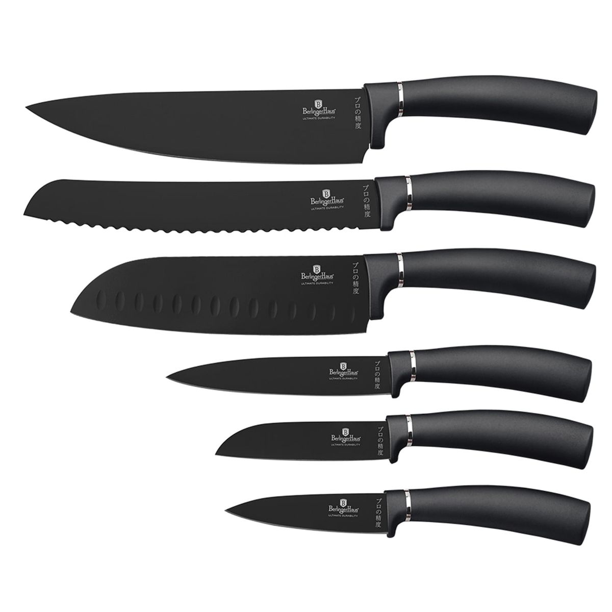 BERLINGER HAUS - SET DE CUCHILLOS 6 PZS BURGUNDY EDITION ACERO INOXIDABLE