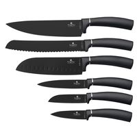 SET DE CUCHILLOS 6 PZS BURGUNDY EDITION ACERO INOXIDABLE