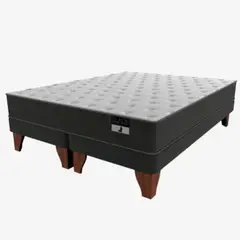 BLOCCARE - Cama 2 plaza modelo Black largo 200 cm