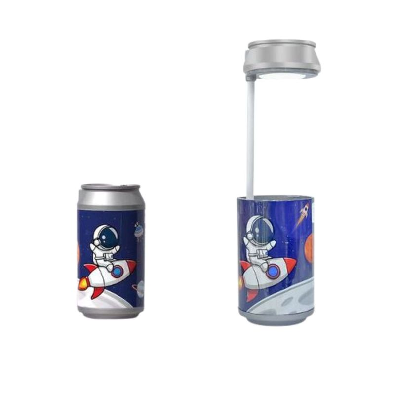 GENERICO - Lámpara De Escritorio Led En Forma De Lata Diseño Astronauta.