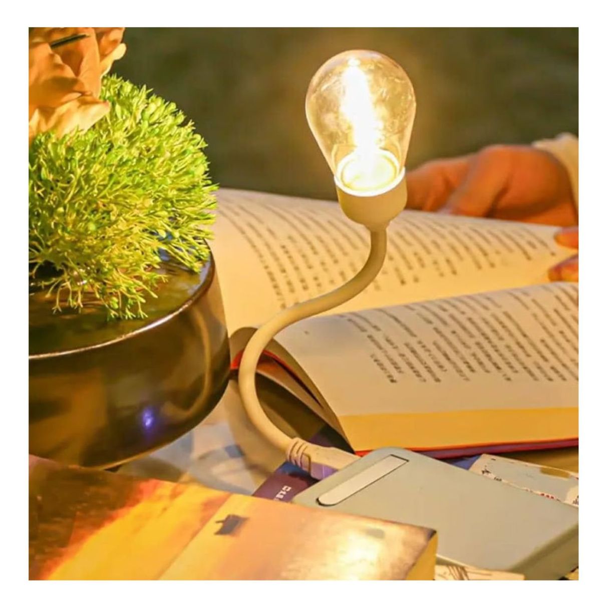 GENERICO - Lámpara Bombilla Usb Portátil Led Lectura Decoración Hogar.