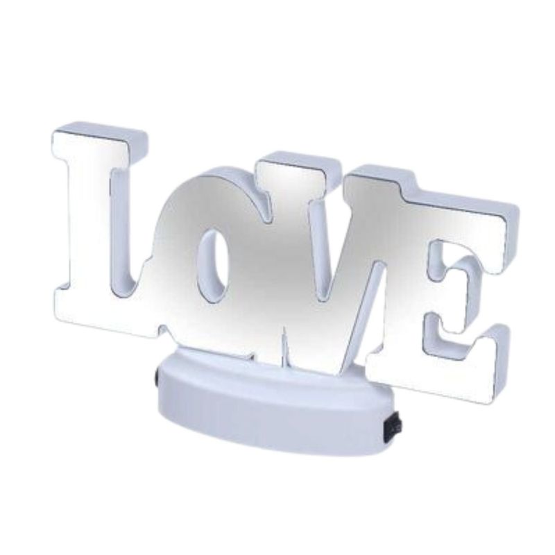 GENERICO - Lampara Mesa Led Tunel Infinito Luz Neon Forma LOVE USB.