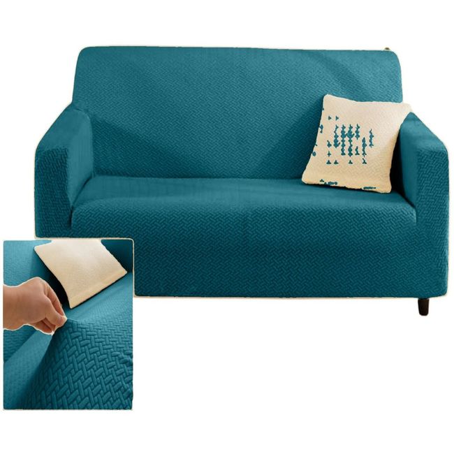 GENERICO - Juego Fundas Sofá Texturizadas 3+1+1 Antideslizantes