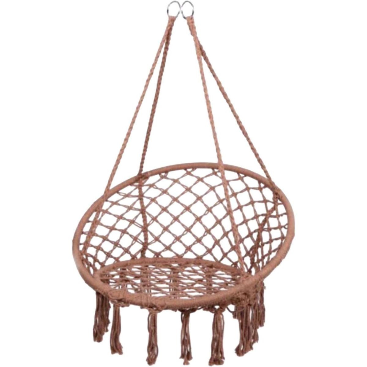 GENERICO - Hamaca Silla Colgante Reforzada para Interior y Exterior Sin Cojines