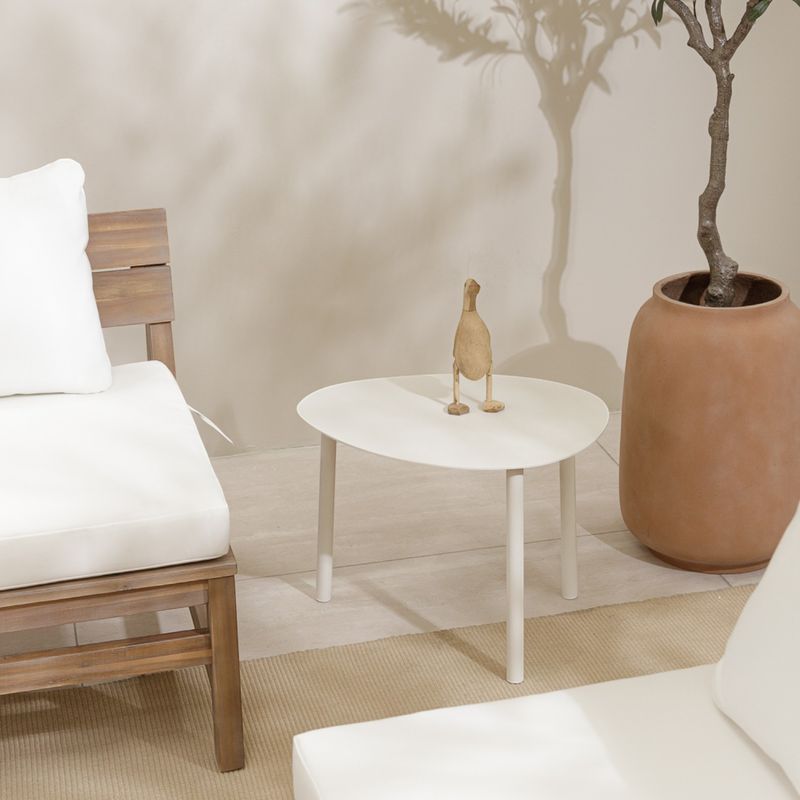 AMOBLE - Mesa De Centro Baule Blanco S Amoblé