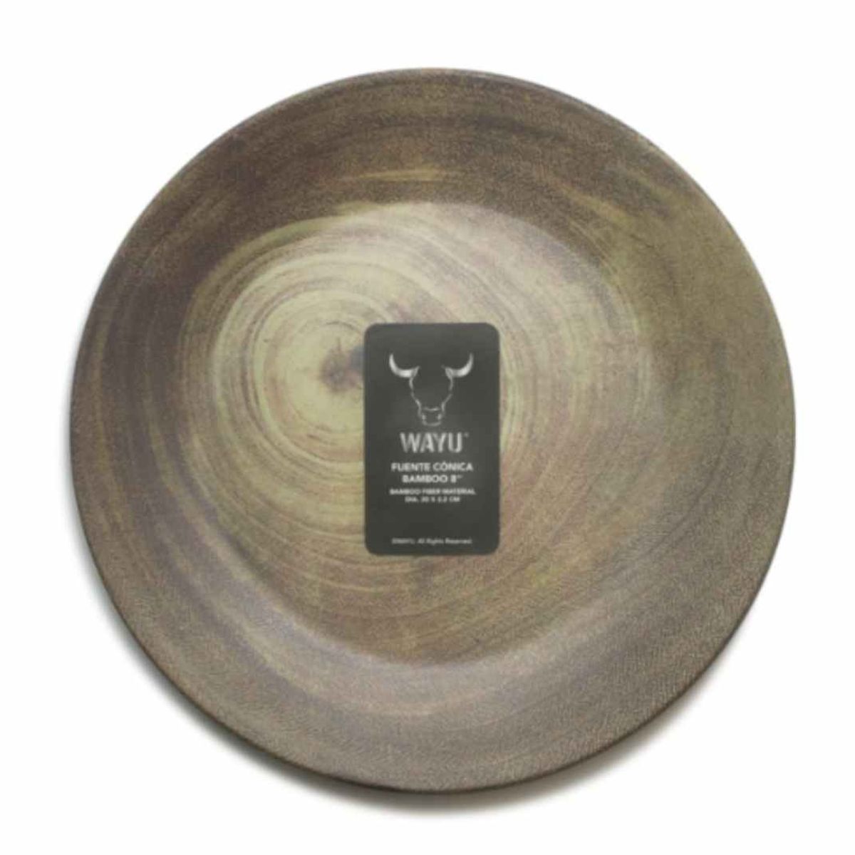 WAYU - Plato Bamboo Mediano 8 pulgadas Wayu