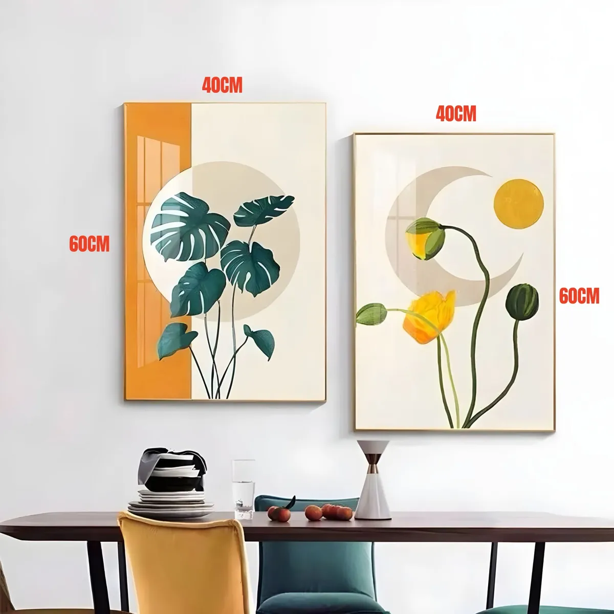 LUBABYCAS - Set De 2 Cuadros Decorativos Marcos de Aluminio By LuBabycas