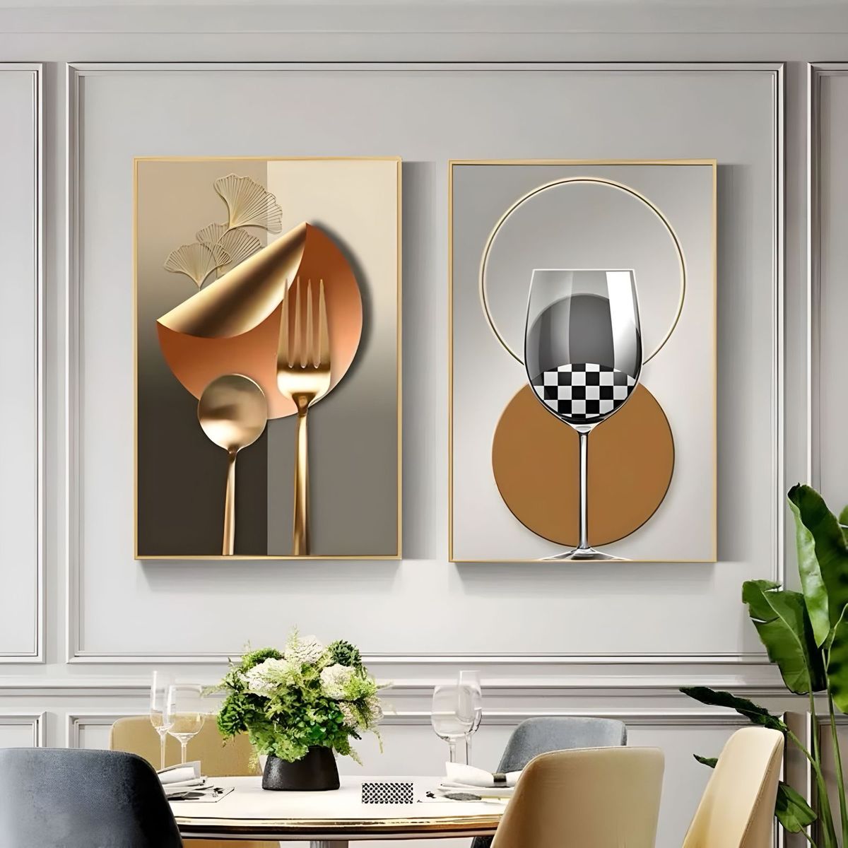 LUBABYCAS - Set De 2 Cuadros Decorativos Marcos de Aluminio By LuBabycas