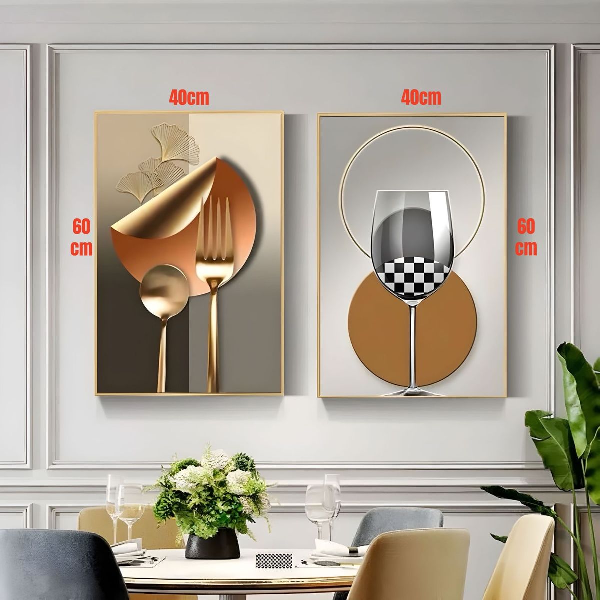 LUBABYCAS - Set De 2 Cuadros Decorativos Marcos de Aluminio By LuBabycas