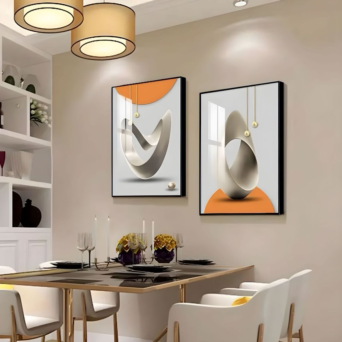 LUBABYCAS - Set De 2 Cuadros Decorativos Marcos de Aluminio By LuBabycas