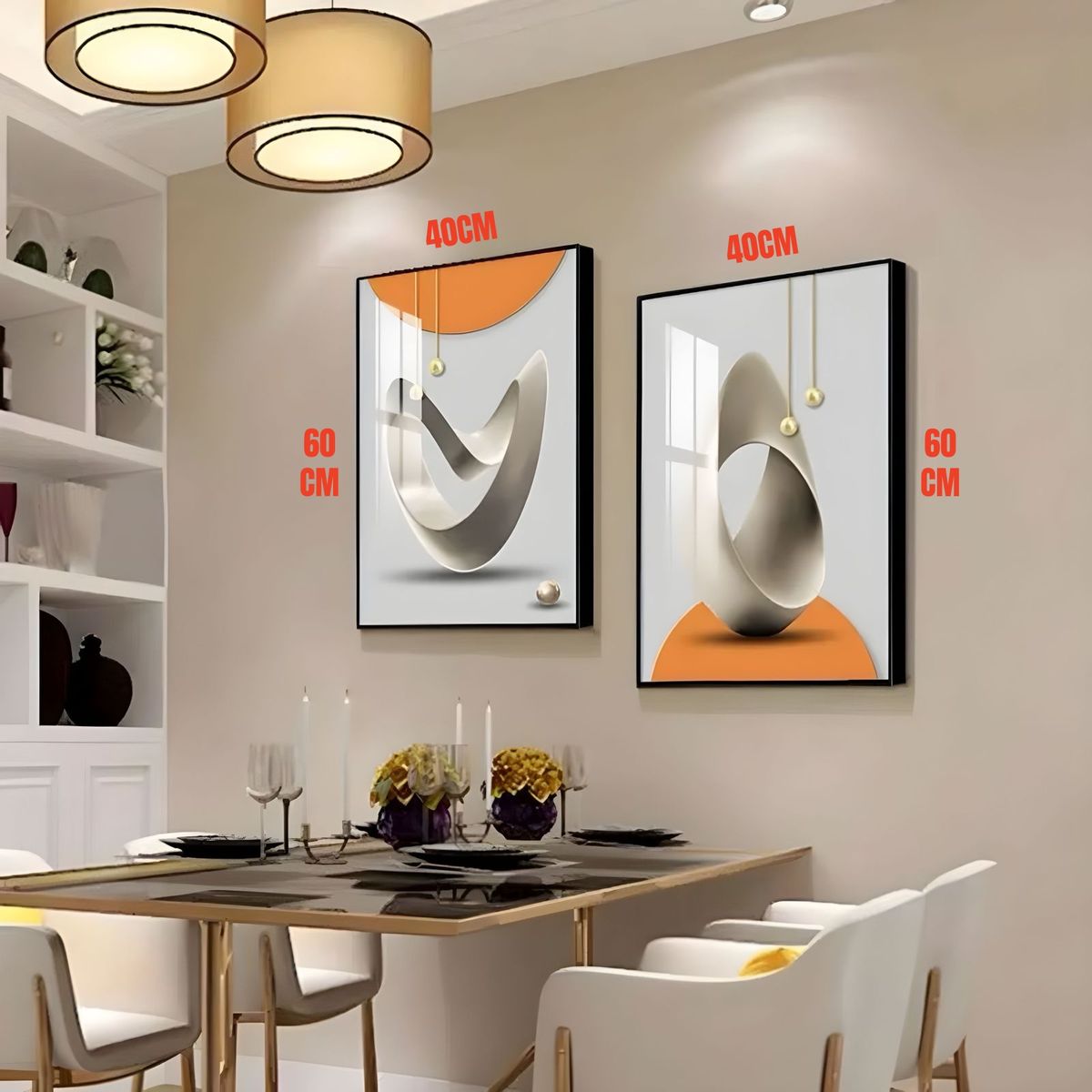 LUBABYCAS - Set De 2 Cuadros Decorativos Marcos de Aluminio By LuBabycas