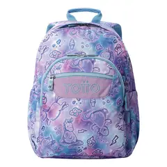 TOTTO - Mochila Urbana Notebook Escolar Classic Acuarela Niña