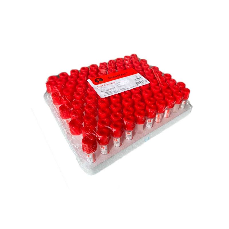 GENERICO - Tubo tapa rojo 0,5 ml Globalvac 10x45mm 100 unidades