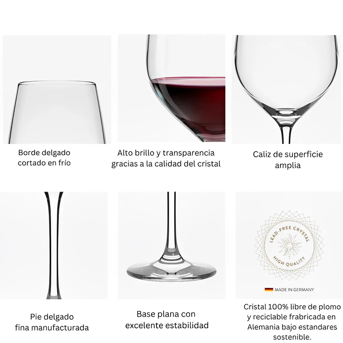 HAUSMANN - Set 6 Copas de Vino Hausmann 495 ML