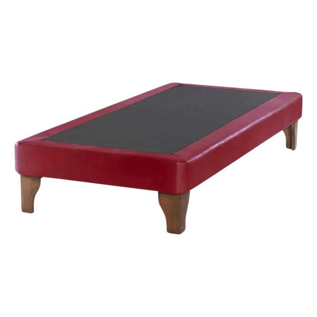 IMPORTCLICK - Base Cama Europea 1 Plaza 90x190 CM Burdeo Felpa - Burdeos