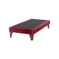 IMPORTCLICK - Base Cama Europea 1 Plaza 90x190 CM Burdeo Felpa - Burdeos