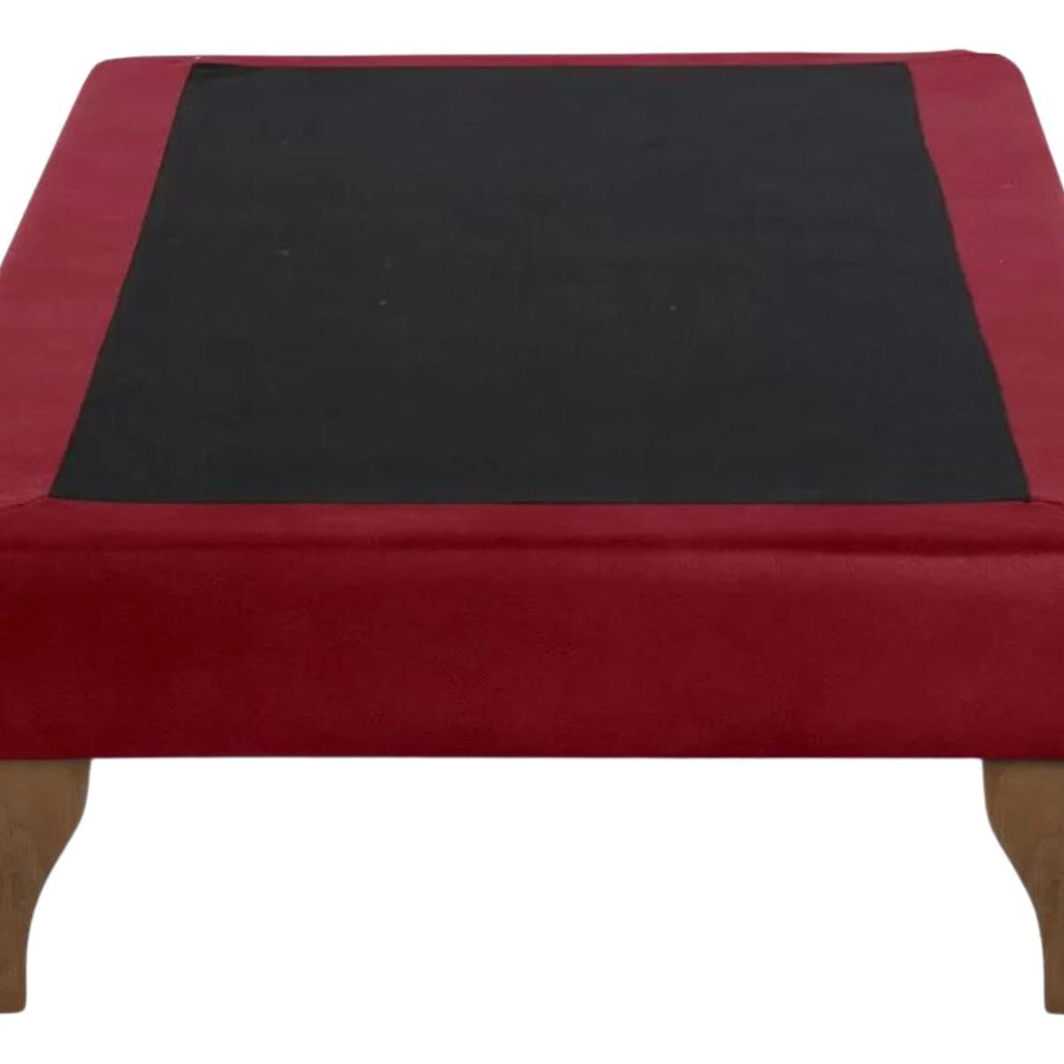 IMPORTCLICK - Base Cama Europea 1 Plaza 90x190 CM Burdeo Felpa - Burdeos