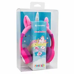 MONSTER AUDIO - Audifonos Over Ear para Niños CoolKid Unicorn Rosado