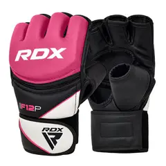 RDX - Guantillas MMA F12 Open Palm Grappling - GGR-F12 - Rosado S