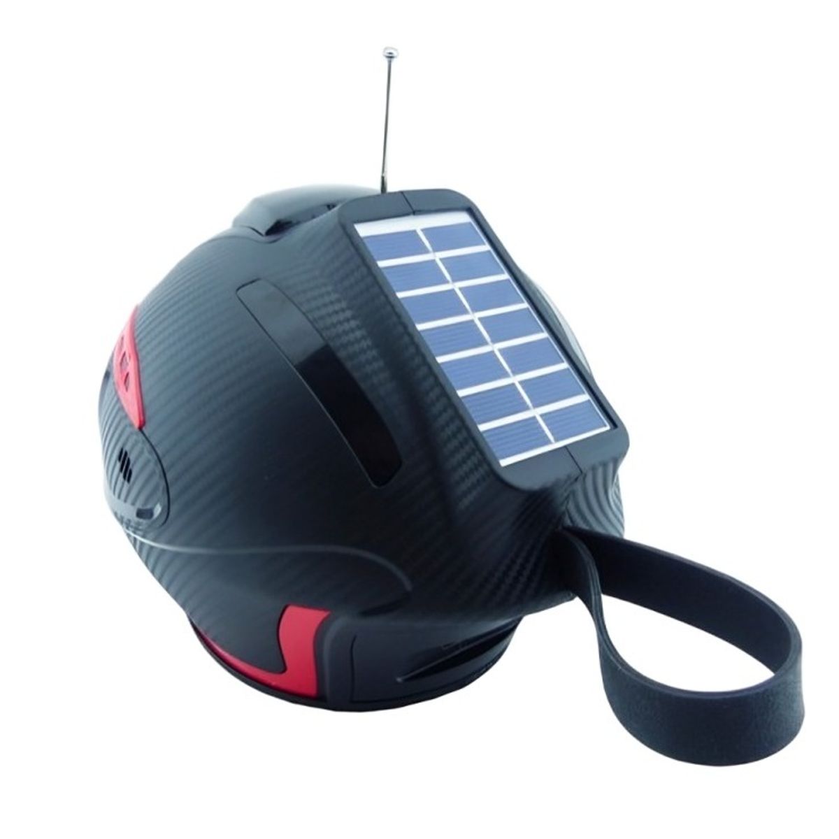 OEM - PARLANTE SOLAR TIPO CASCO MUSYL M-60 USB-TF CON LED ROJO