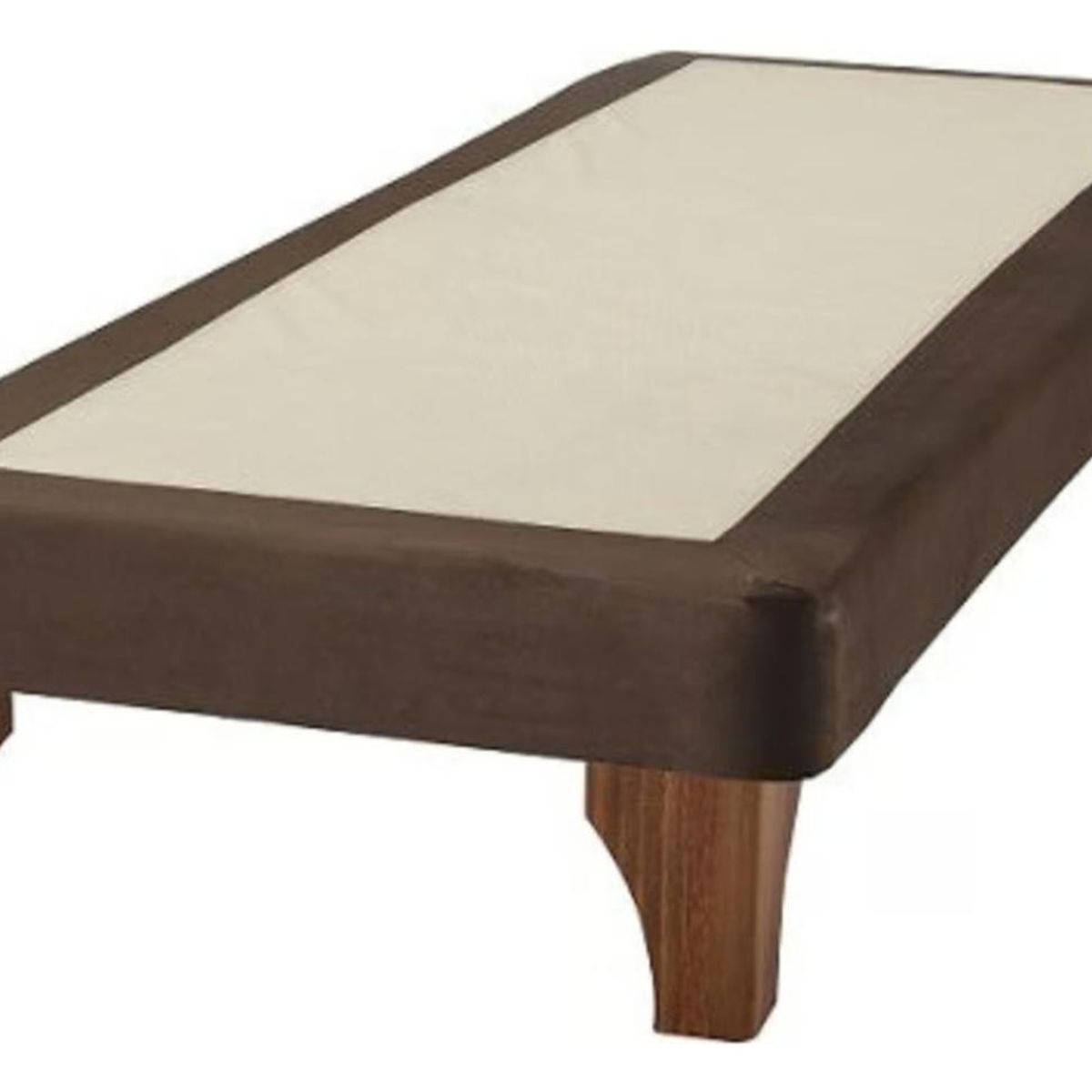 IMPORTCLICK - Base Cama Europea 1 Plaza 90x190 CM Chocolate Felpa - Chocolate