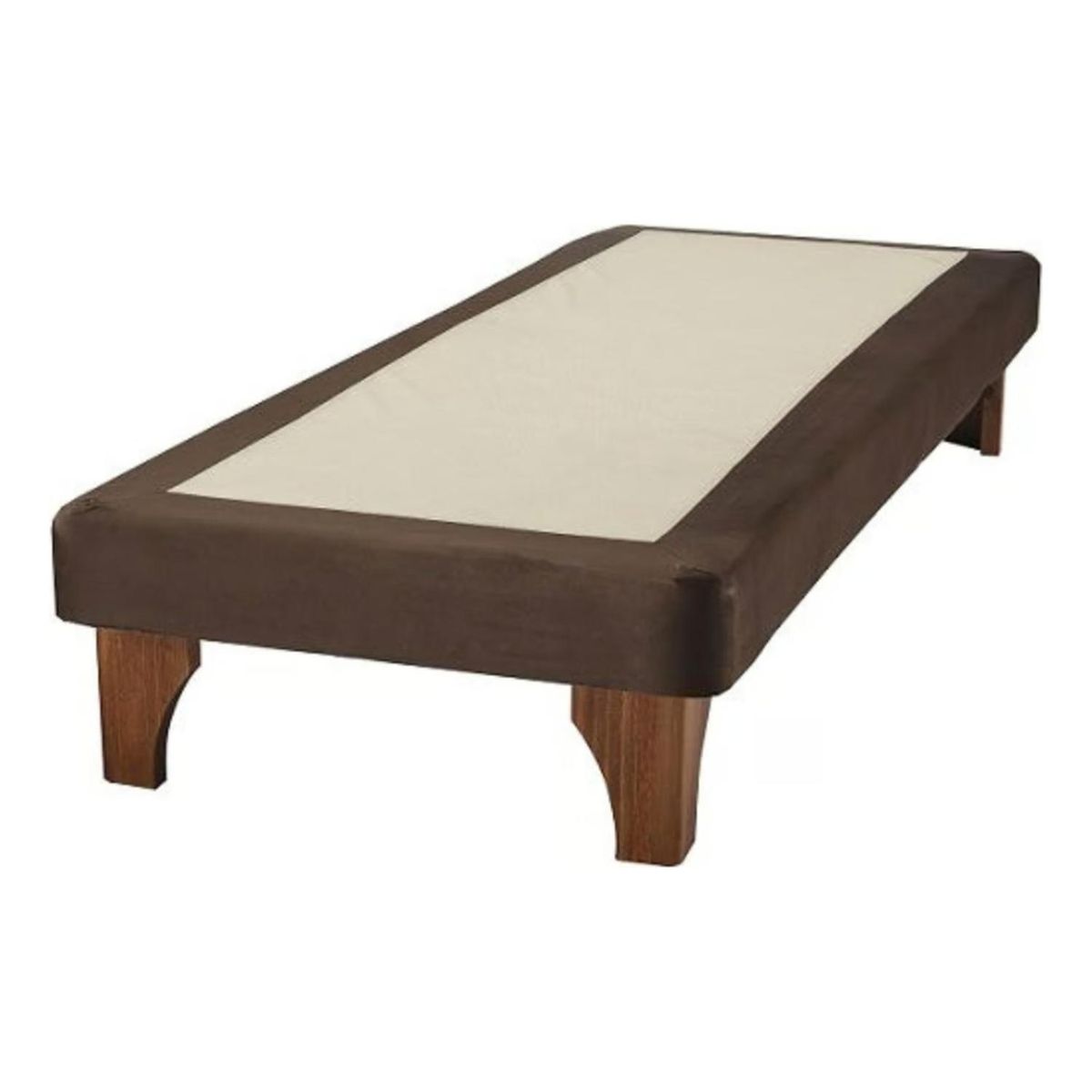 IMPORTCLICK - Base Cama Europea 1 Plaza 90x190 CM Chocolate Felpa - Chocolate