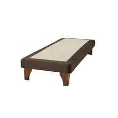 IMPORTCLICK - Base Cama Europea 1 Plaza 90x190 CM Chocolate Felpa - Chocolate