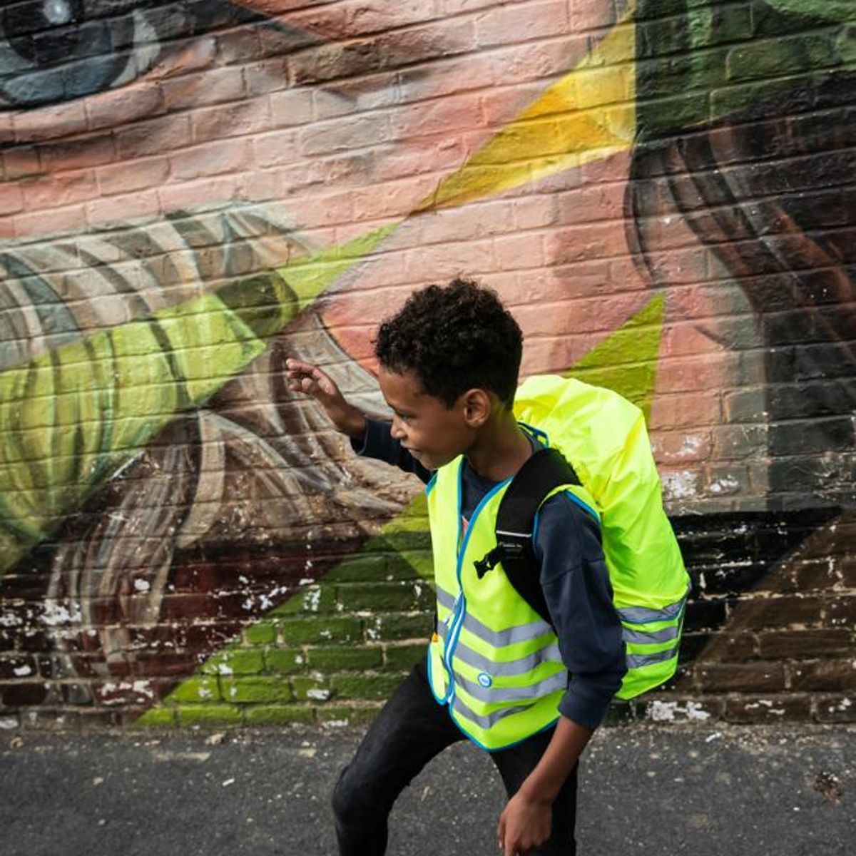 WOWOW - Chaleco Reflectante para Niños FUN (Verde) - S