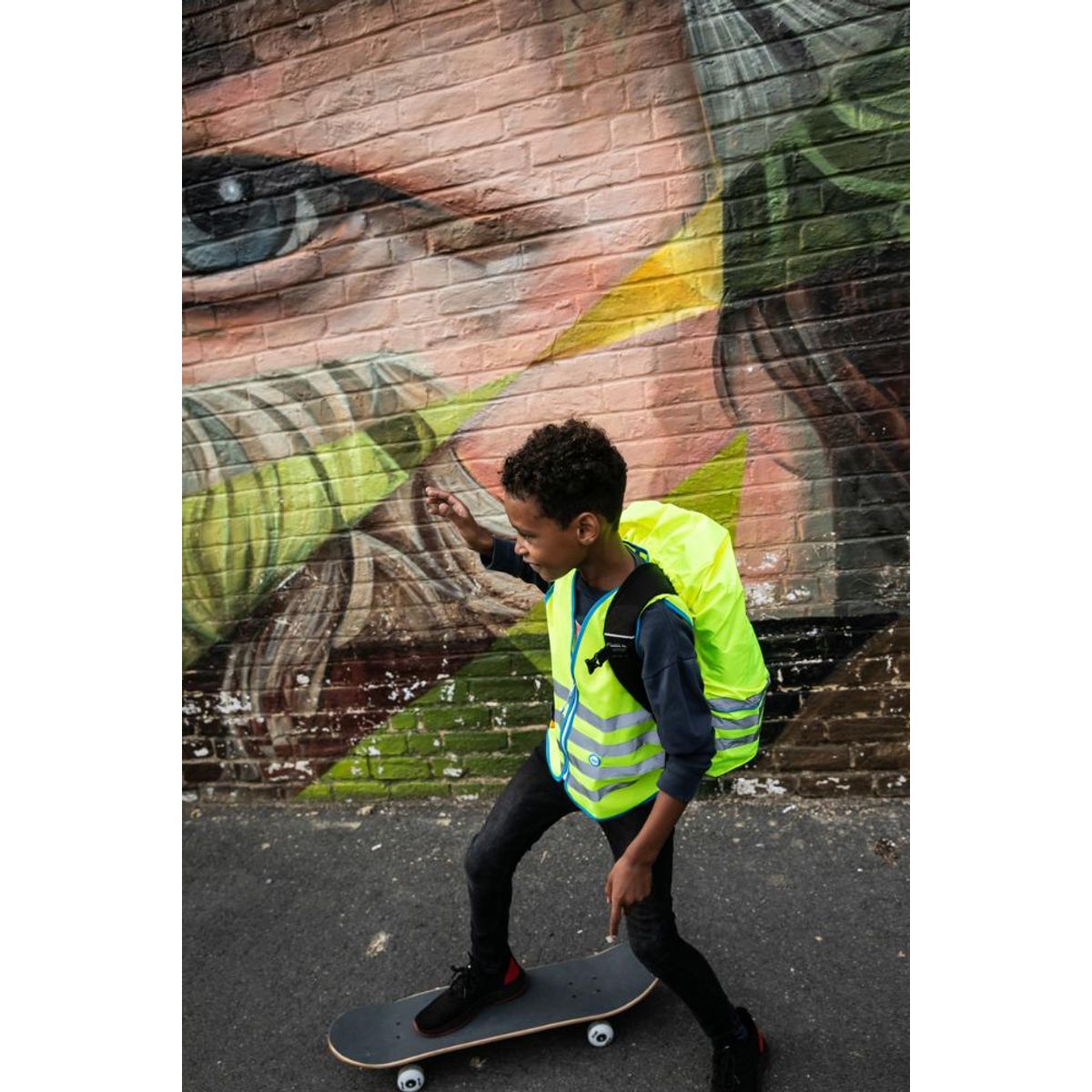 WOWOW - Chaleco Reflectante para Niños FUN (Verde) - S