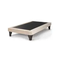 IMPORTCLICK - Base Cama Europea 1 Plaza 90x190 CM Beige Felpa - Beige