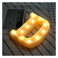 IRM - Letra Led D para fiestas cumpleaños decoracion a pilas