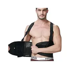 GENERICO - Faja Trabajo Tirantes Hombre Seguridad Negra