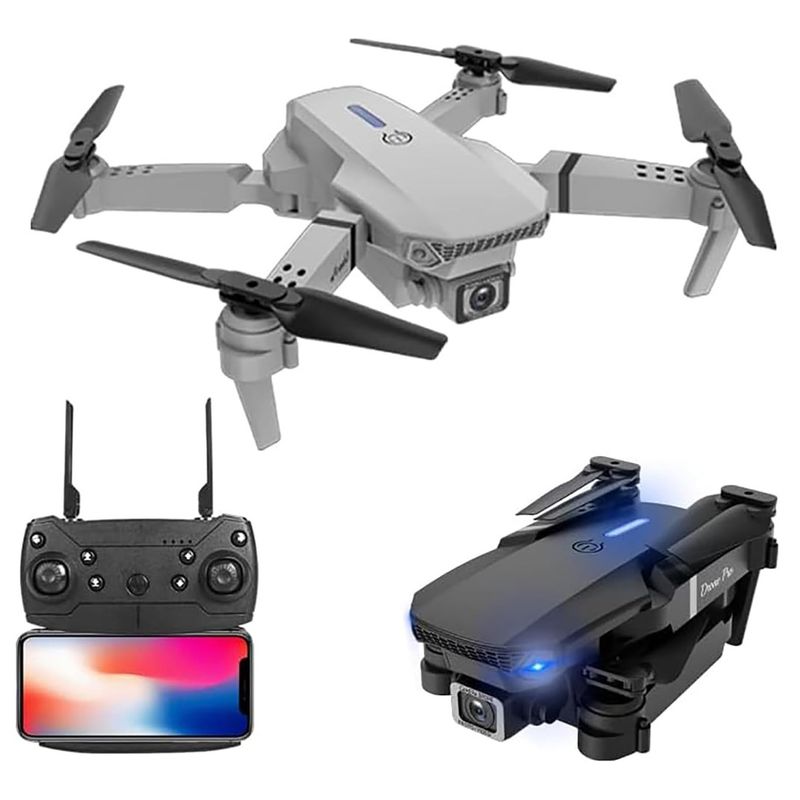 GENERICO - Mini Dron E88 Con Doble Cámara 4k Estabilizador Vuelo