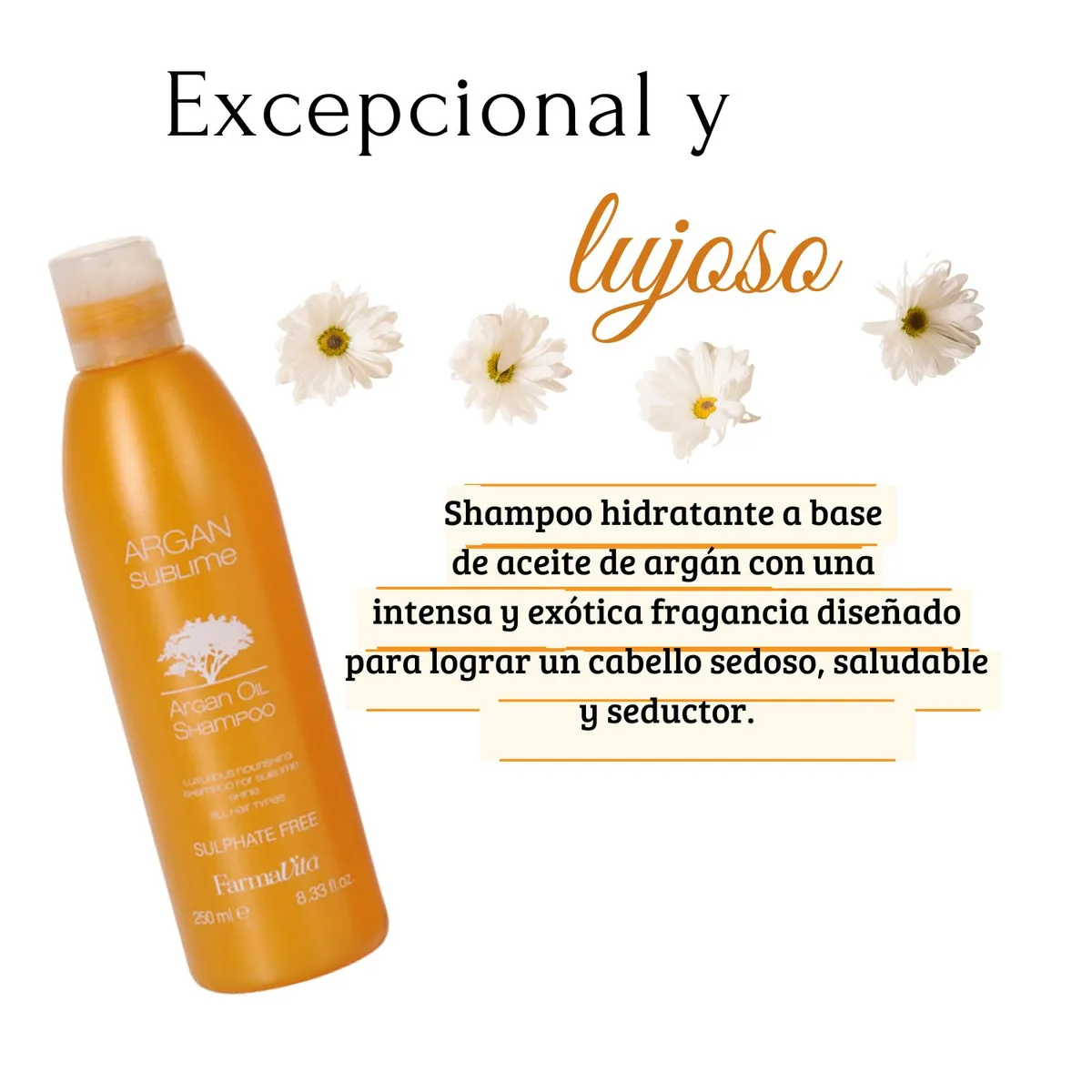 FARMAVITA - Shampoo Argan Sublime 250ml Farmavita Hidrata Fortalece