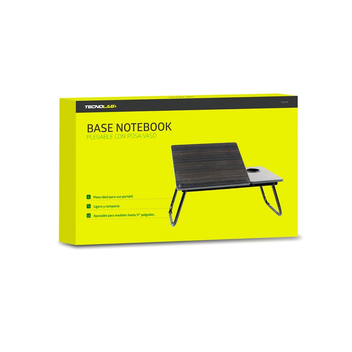 TECNOLAB - Mesa Plegable para Notebook Con Porta Vaso - SC