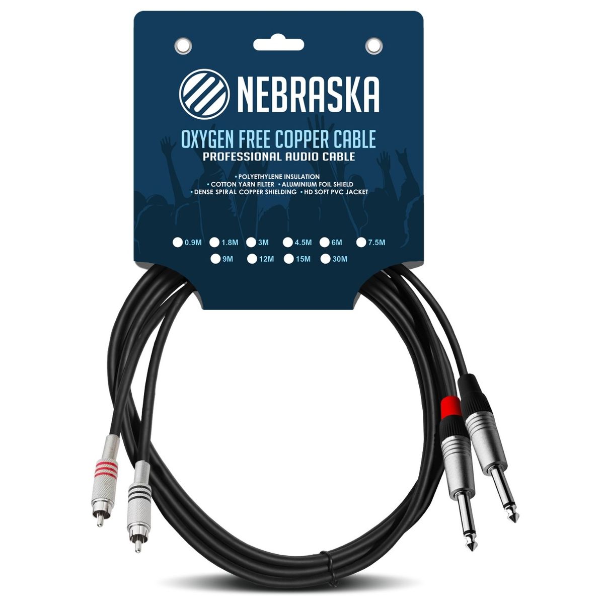 GENERICO - Cable con Terminales Plug y RCA Nebraska RRJ-018