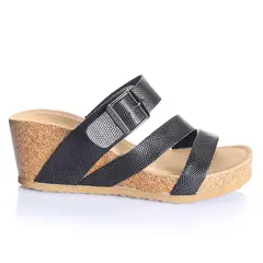 VIA UNO - Sandalia Mujer Negro 22542608