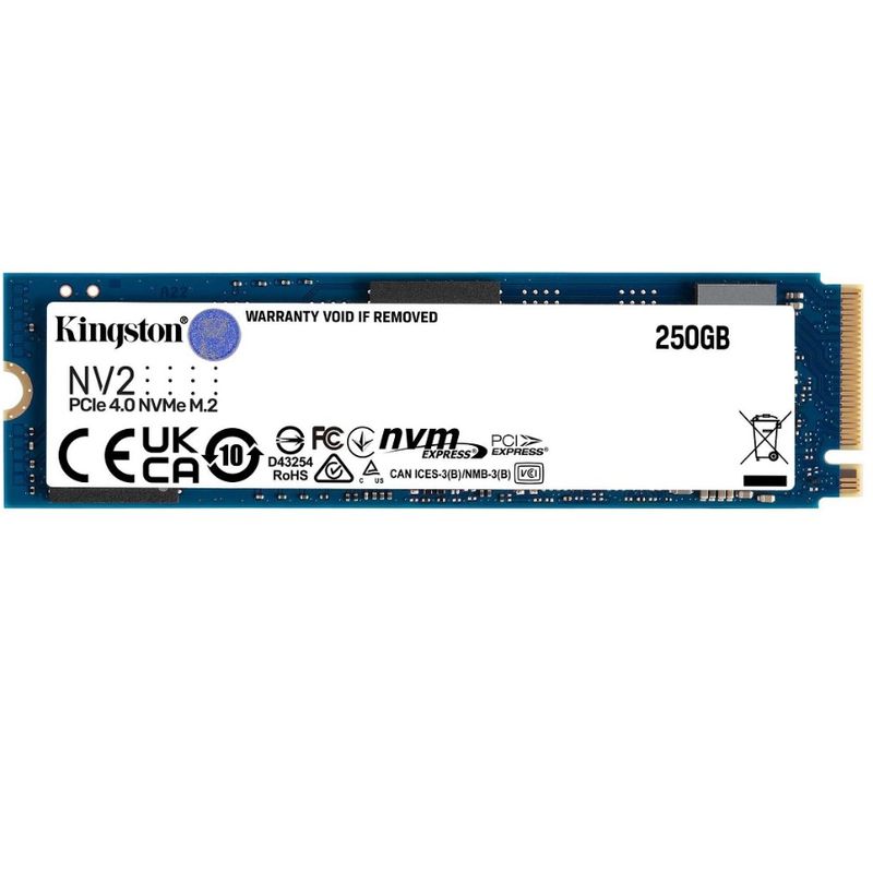 KINGSTON - SSD M.2 (2280) - 250 GB - Kingston NV2 - NVMe PCIe 4.0 x4 (SNV2S/250G)