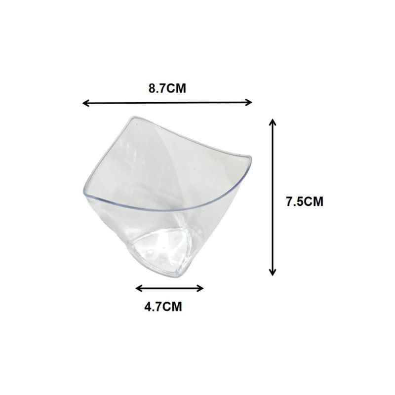 GENERICO - VASOS ACRILICOS 8 CM X 7 CM X 4 CM