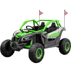 JUGUETON - Rally Todo Terreno Verde 4x4 Auto Batería Control Remoto
