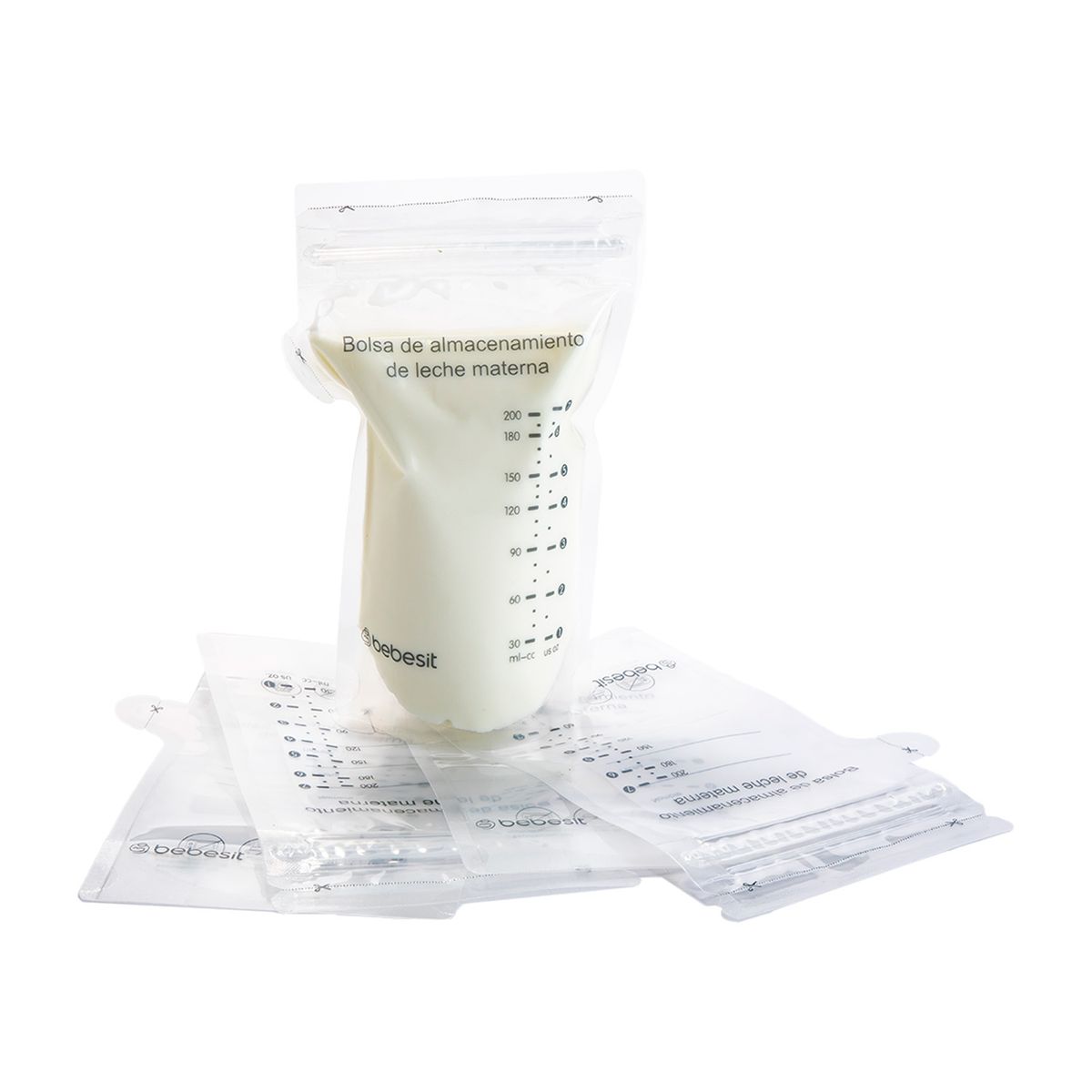BEBESIT - Pack 30 Bolsas Para almacenar Leche Materna 200 Ml Bebesit