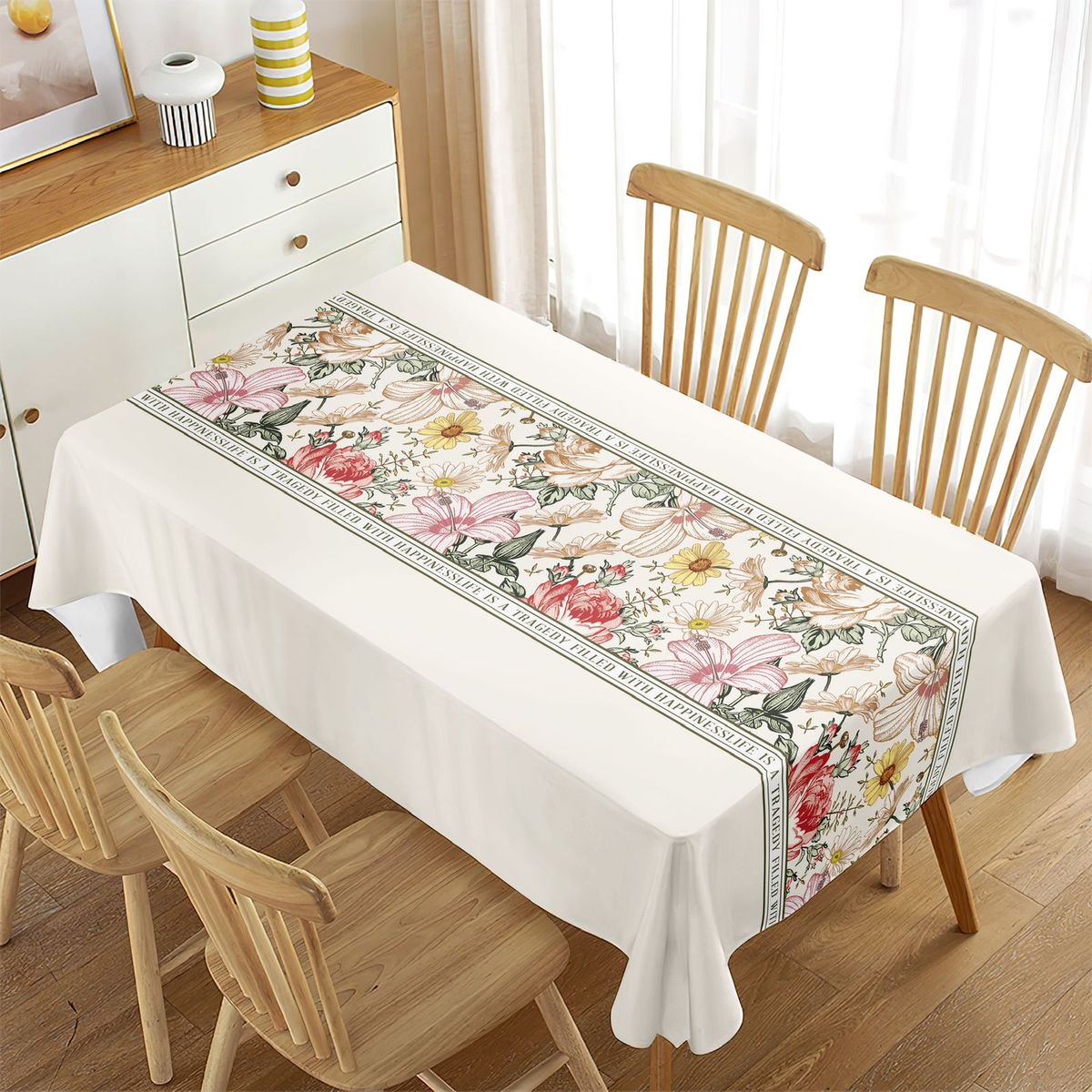 GENERICO - MANTEL RECTANGULAR ESTAMPADO ANTIMANCHA